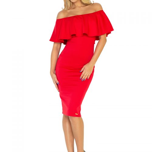 Dress with frill – red 138-2