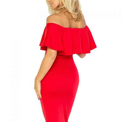 Dress with frill – red 138-2