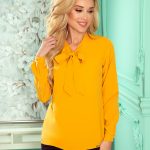 140-13 Blouse with bond – mustard color