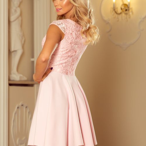 157-4 Dress MARTA with lace – pastel pink