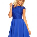 157-5 Dress MARTA with lace – royal blue
