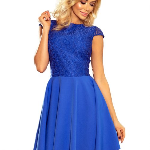 157-5 Dress MARTA with lace – royal blue Sale