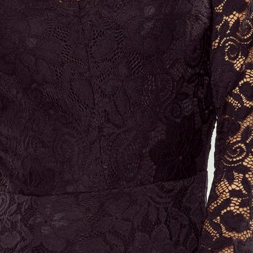 170-1 Lace dress with neckline – black