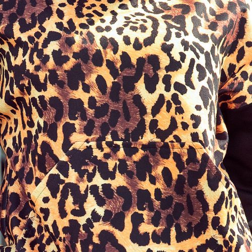 279-1 Kangaroo hoodie – leopard pattern