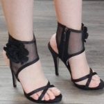 Sandals high heels mesh