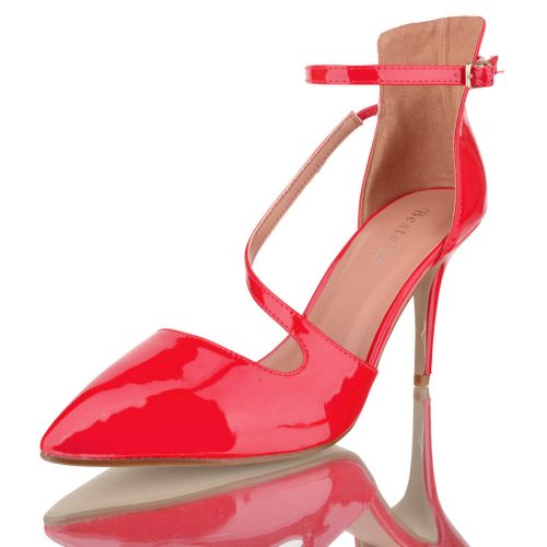Medium heels cross strap red