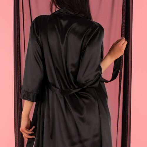 Dressing gown Edelina Black LC 90520 Est Belle Collection